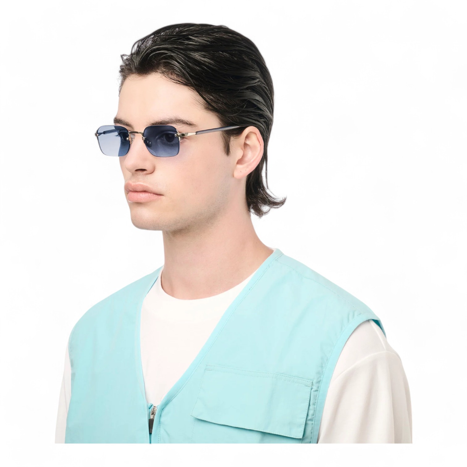 Gast  Domsa Gümüş Unisex Güneş Gözlüğü - Görsel 5