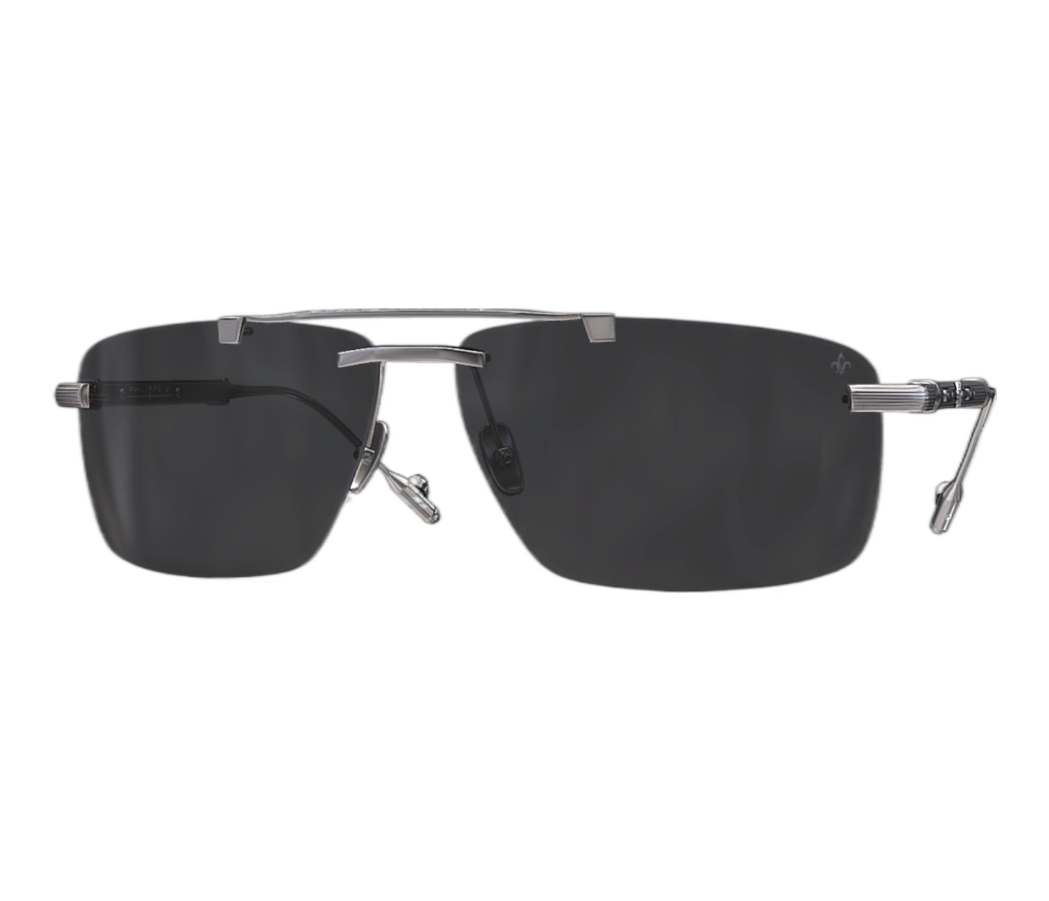 Philippe V N30 Gümüş Gri Titanyum Unisex Güneş Gözlüğü - Görsel 2