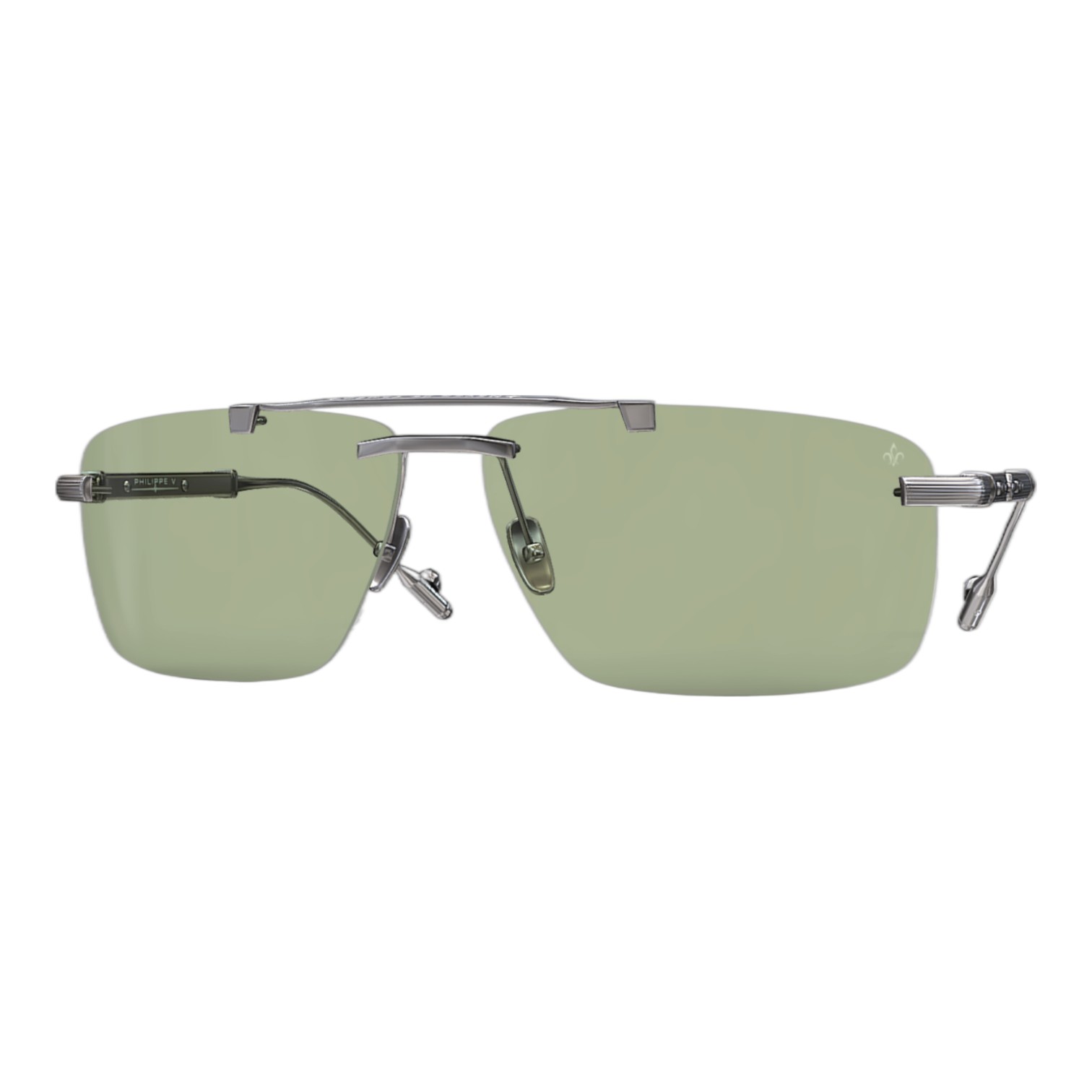 Philippe V N30 Gümüş Yeşil Fotokromik Titanyum Unisex Güneş Gözlüğü - Görsel 2