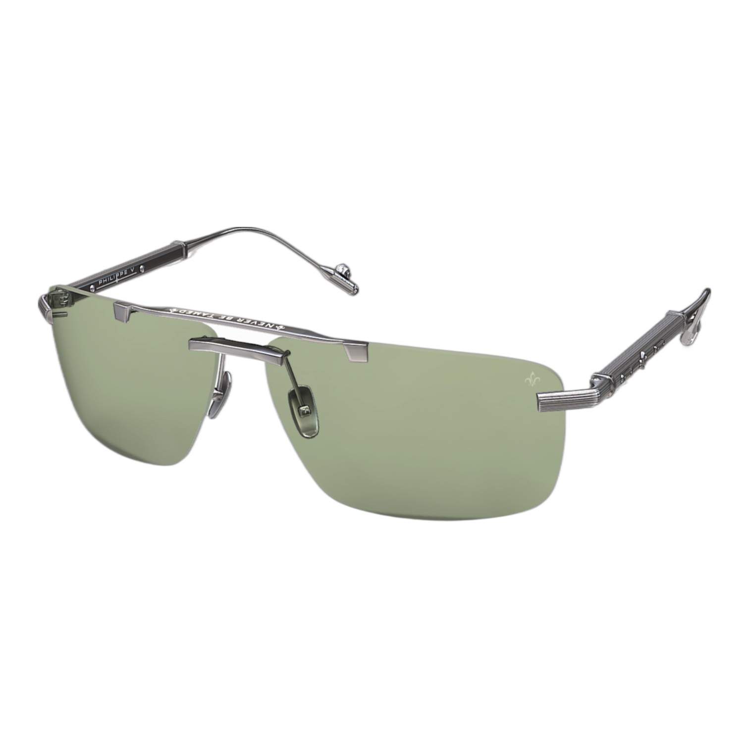 Philippe V N30 Gümüş Yeşil Fotokromik Titanyum Unisex Güneş Gözlüğü - Görsel 4
