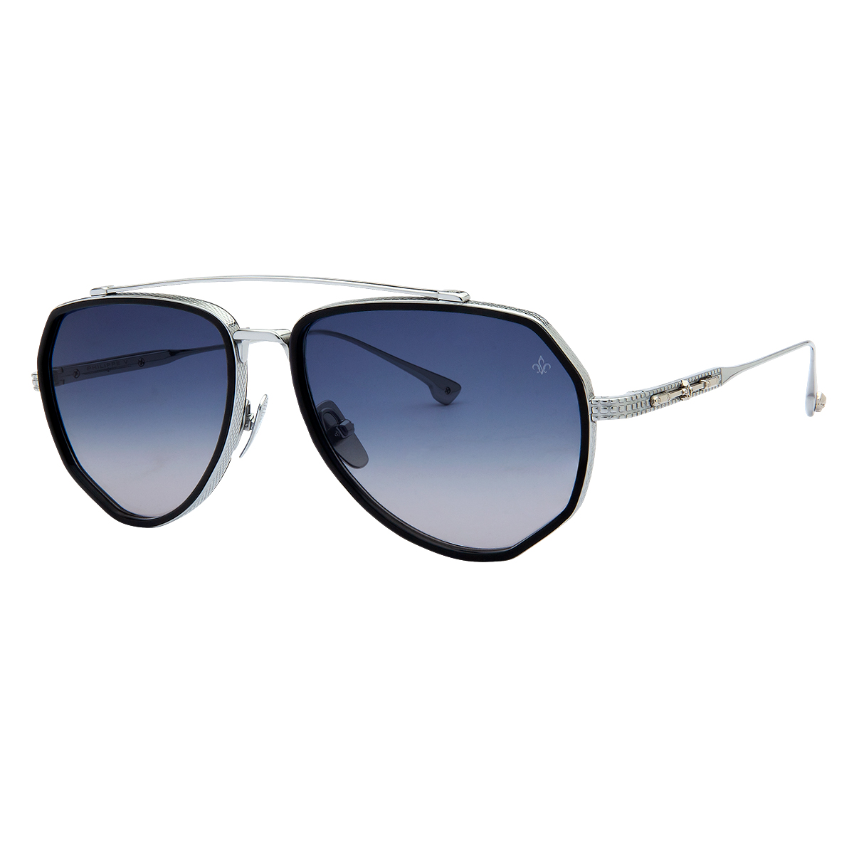 Philippe V N12.1 Gümüş Lacivert Titanyum Unisex Güneş Gözlüğü - Görsel 2