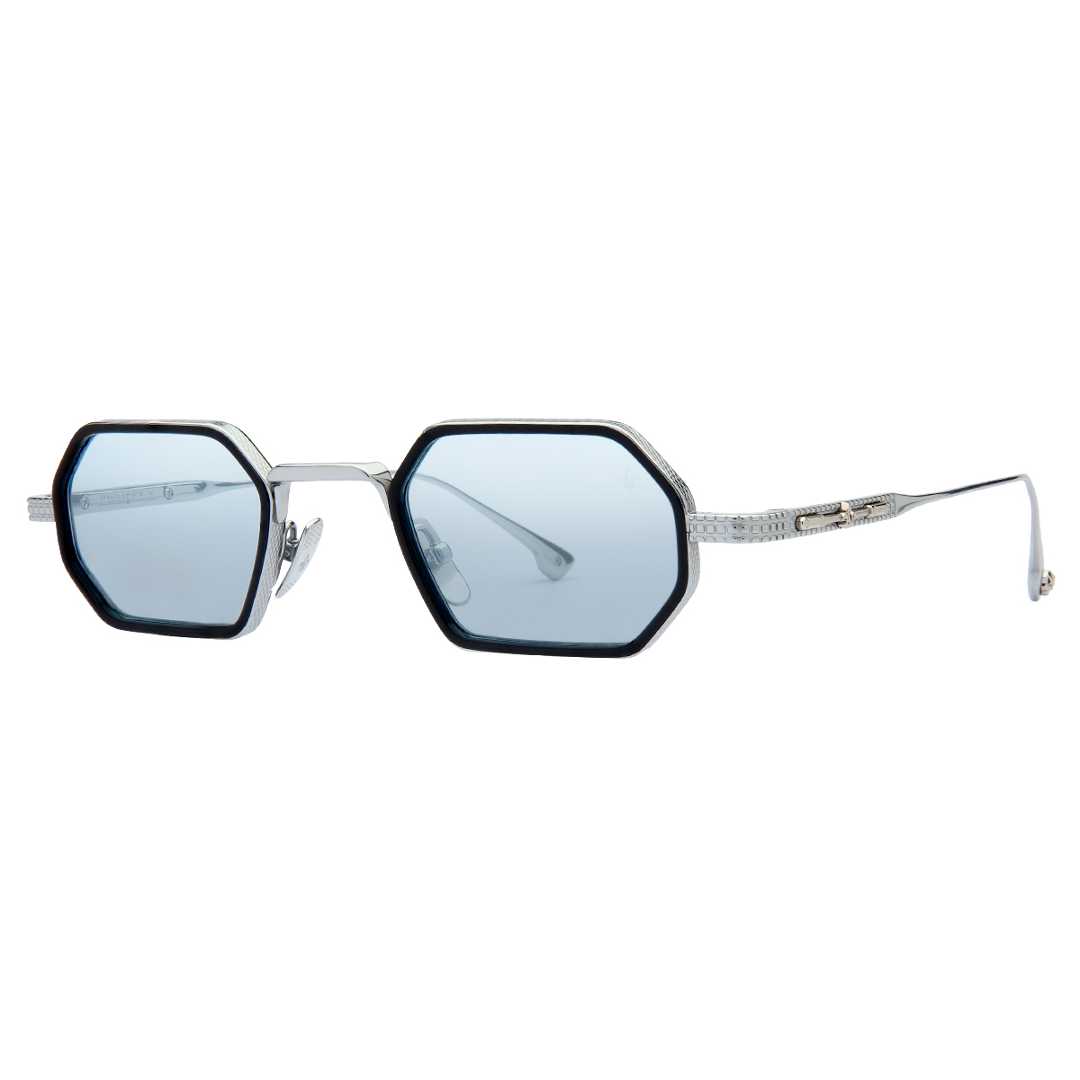 Philippe V N19 Gümüş Mavi Fotokromik Titanyum Unisex Güneş Gözlüğü - Görsel 2