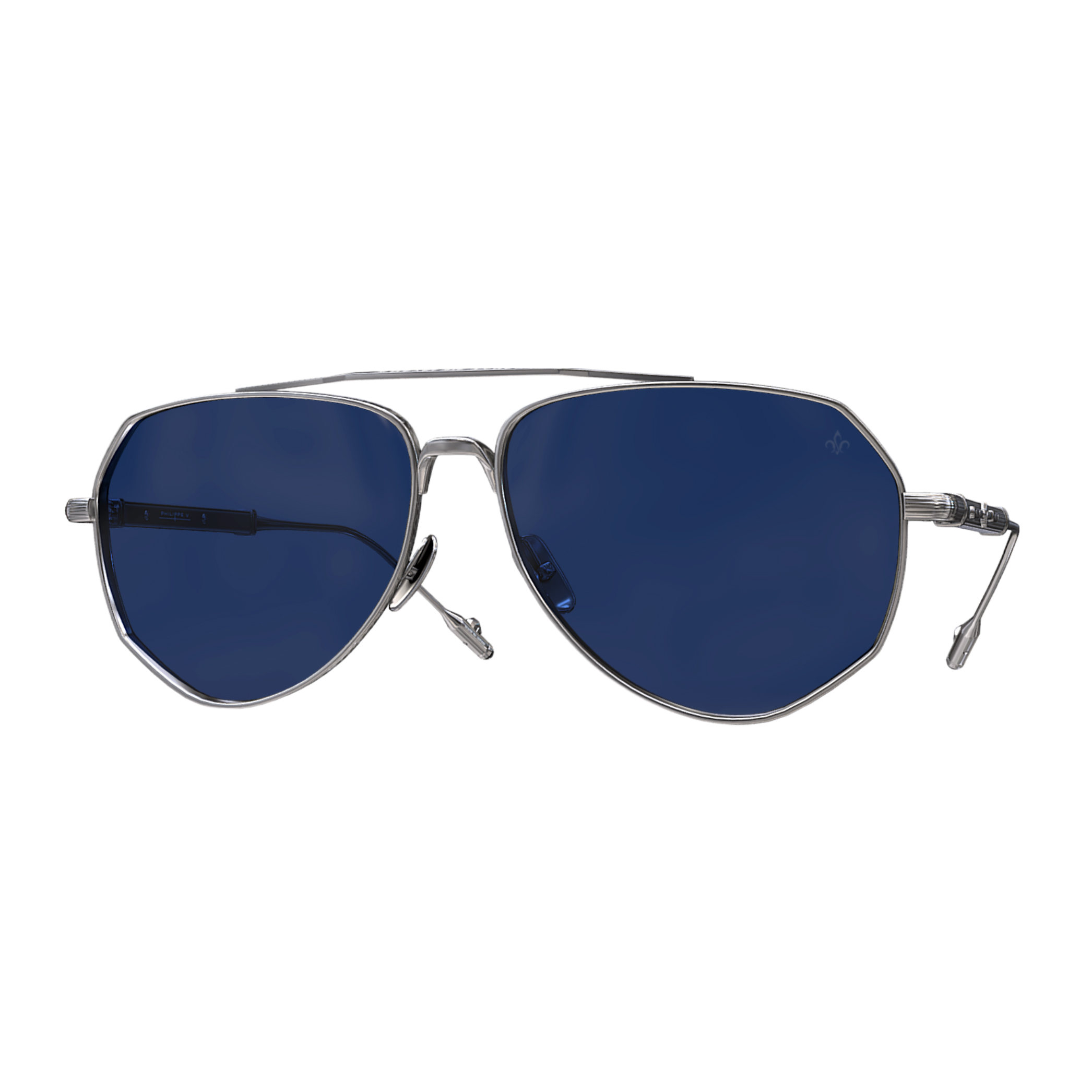 Philippe V N27 Gümüş Lacivert Polarize Unisex Güneş Gözlüğü - Görsel 2