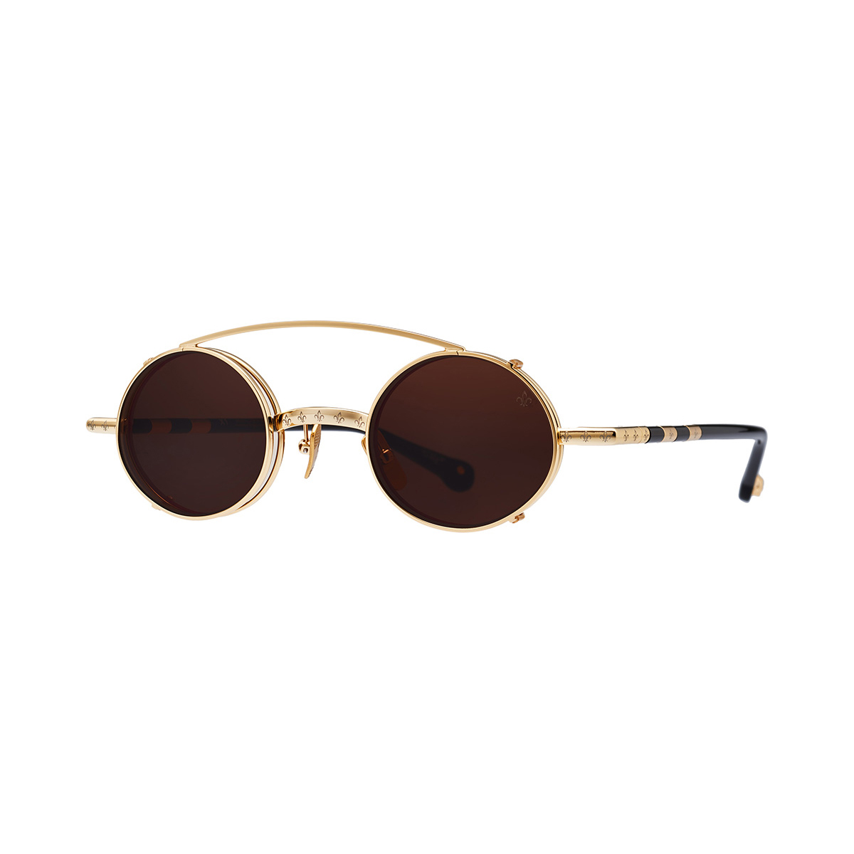 Philippe V X01 Altın Kahverengi Titanyum Unisex Güneş Gözlüğü - Görsel 2