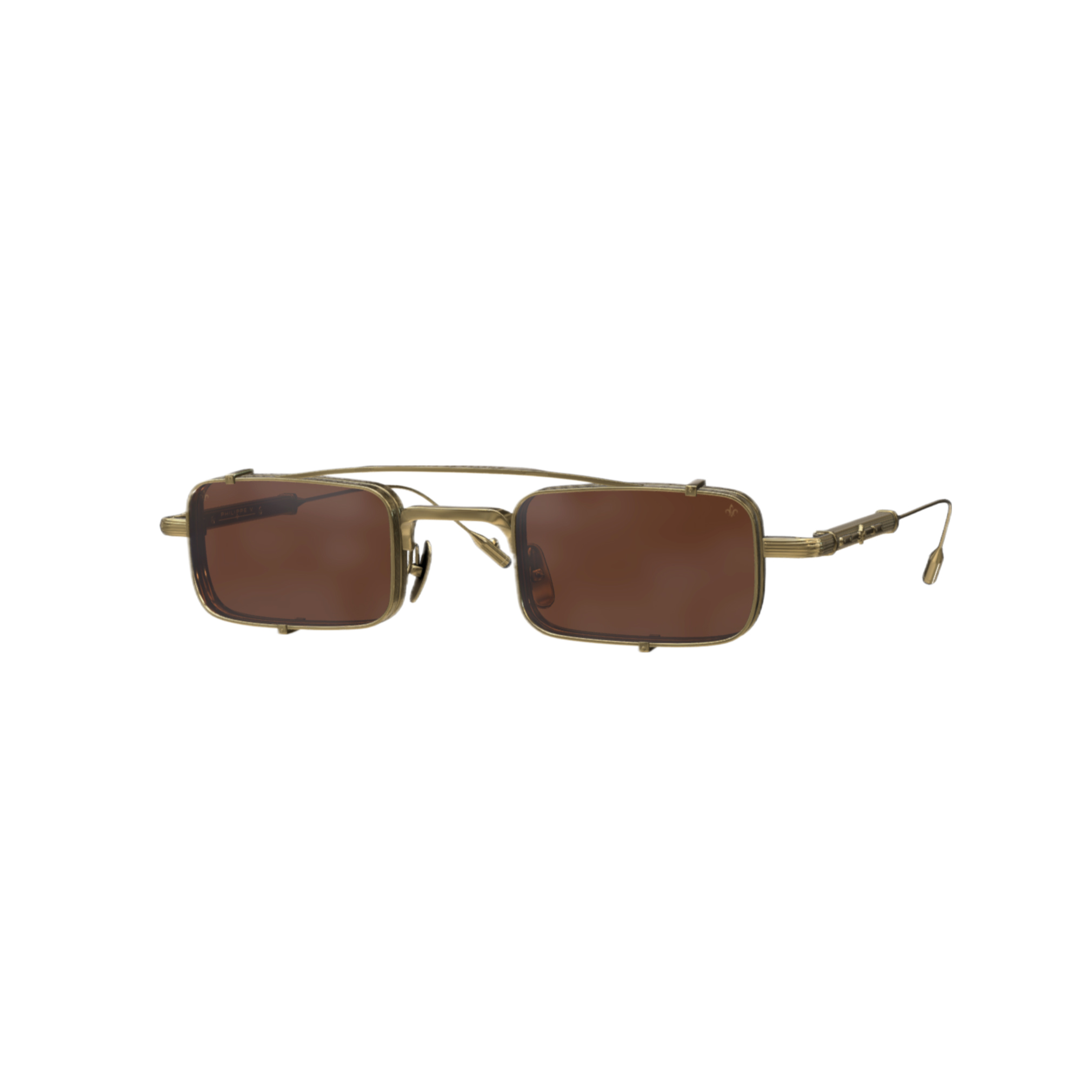 Philippe V X2.2 Altın Kahverengi Titanyum Unisex Güneş Gözlüğü - Görsel 2