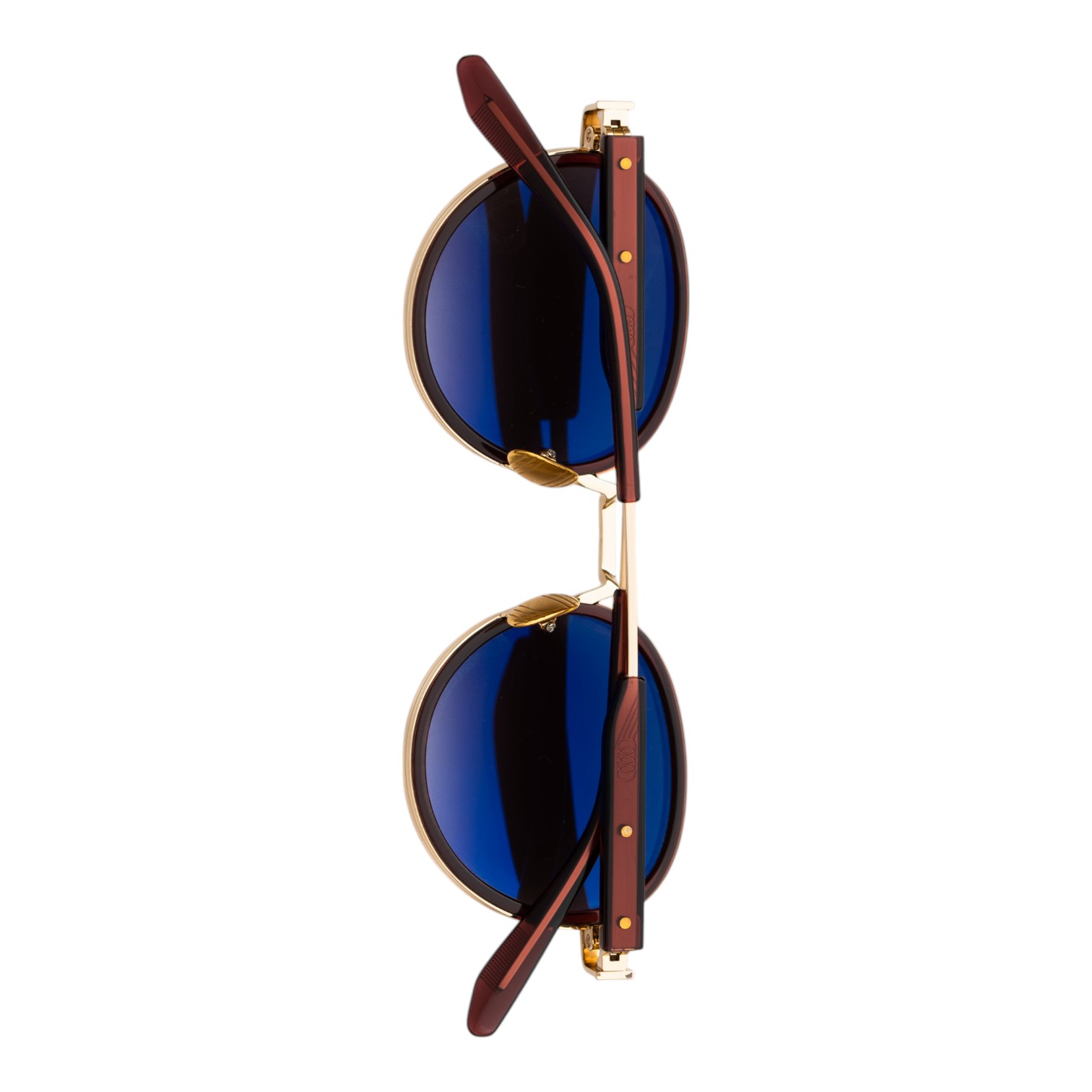 Unique Design Milano Frame 40 Bordo Altın Unisex Güneş Gözlüğü - Görsel 3