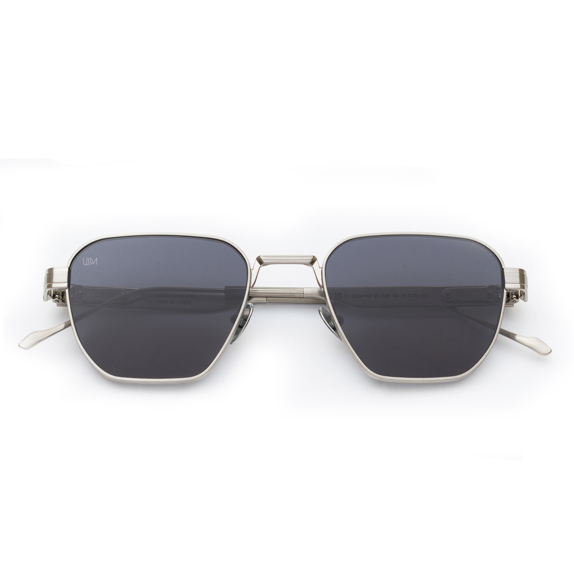 Unique Design Milano Sempre in Due Gümüş Füme Unisex Güneş Gözlüğü