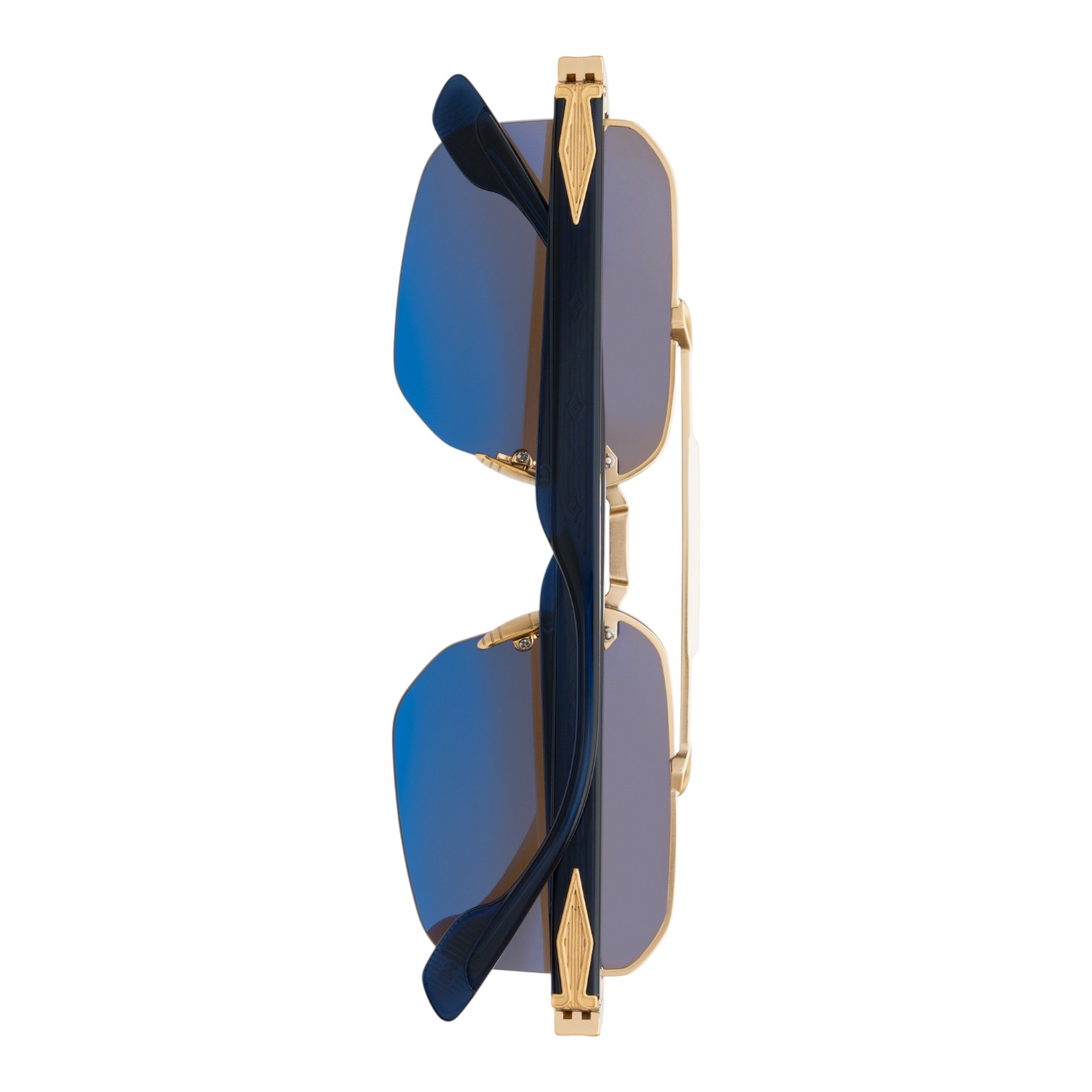 Unique Design Milano The Bright Altın Lacivert Unisex Güneş Gözlüğü - Görsel 3