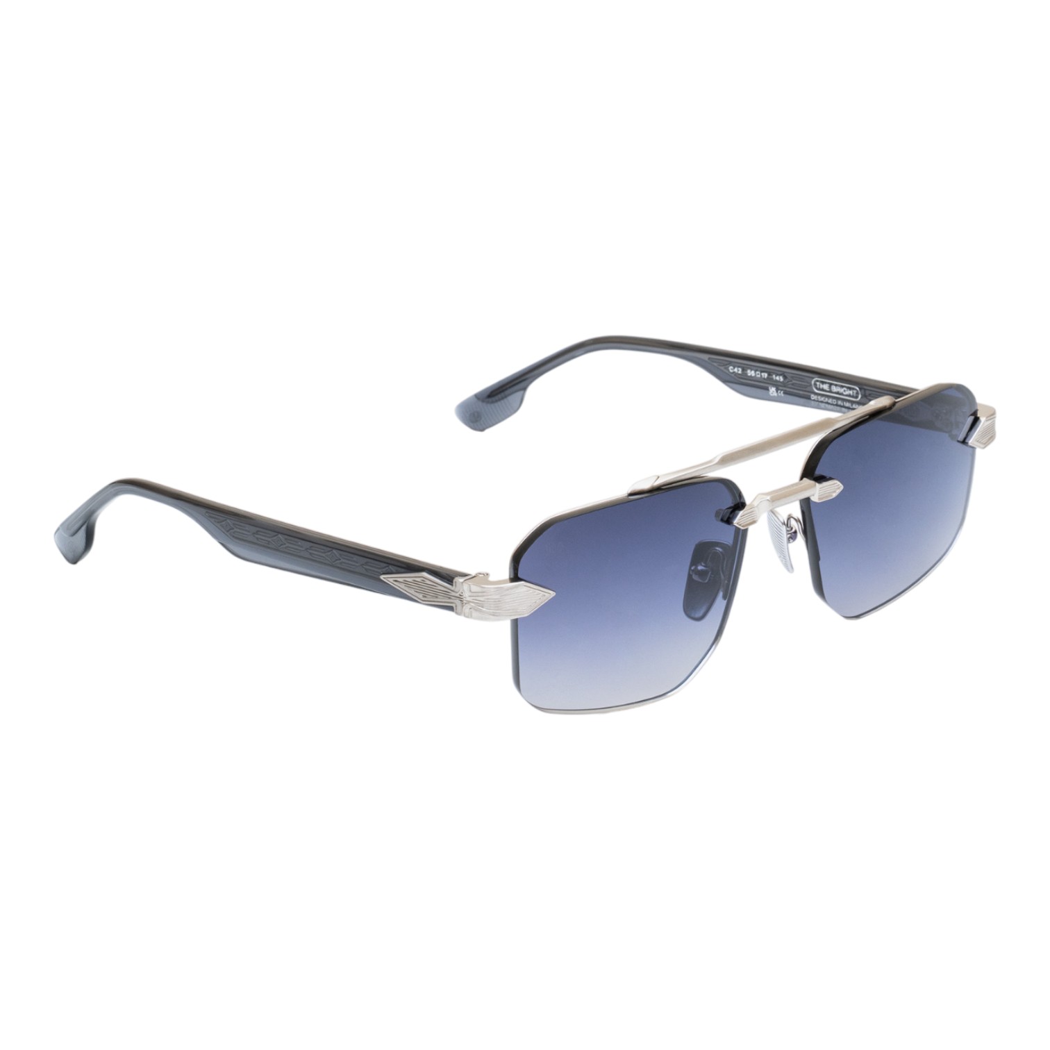 Unique Design Milano The Bright Gümüş Gri Unisex Güneş Gözlüğü - Görsel 2