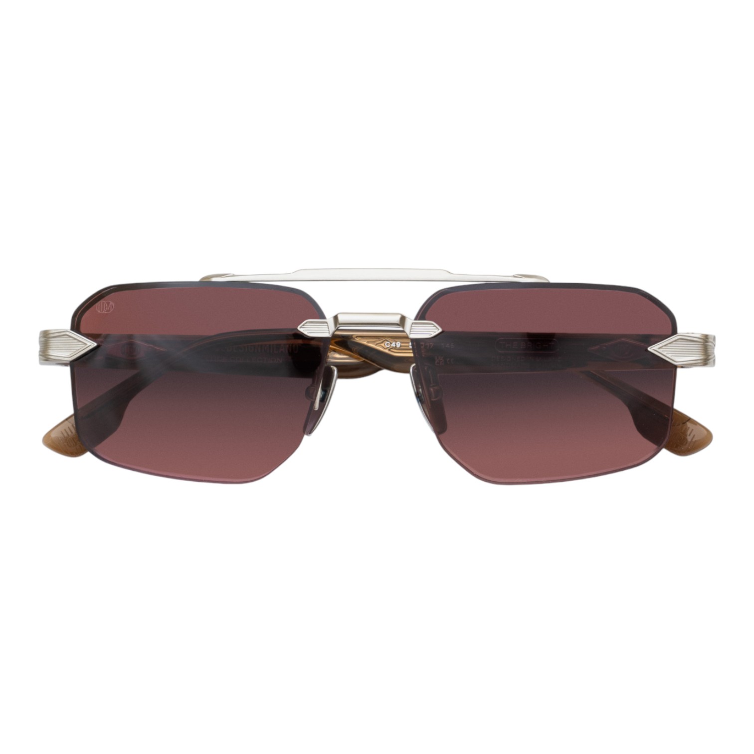 Unique Design Milano The Bright Gümüş Kahve Unisex Güneş Gözlüğü