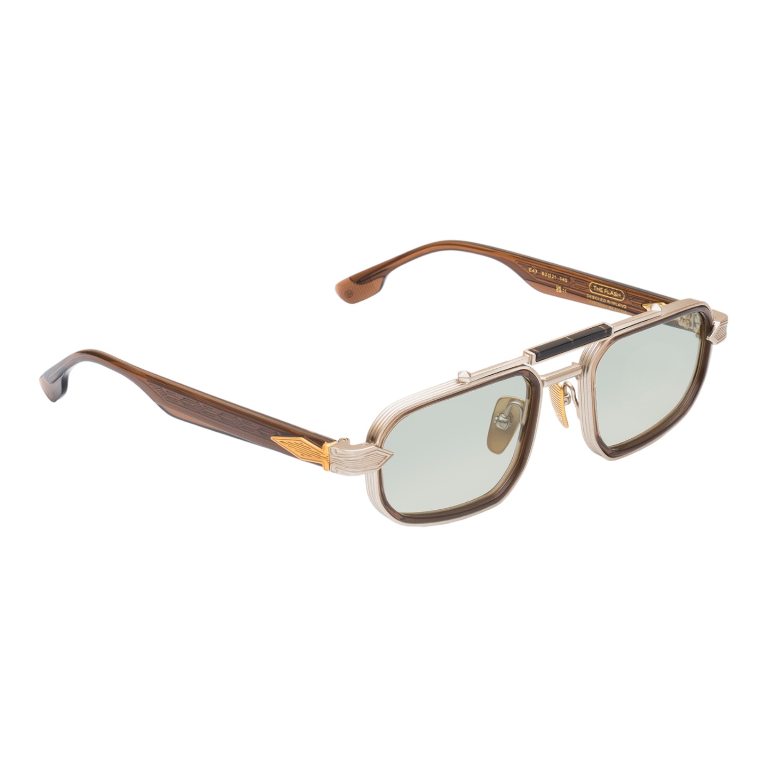 Unique Design Milano The Flash Gümüş Kahverengi Unisex Güneş Gözlüğü - Görsel 2