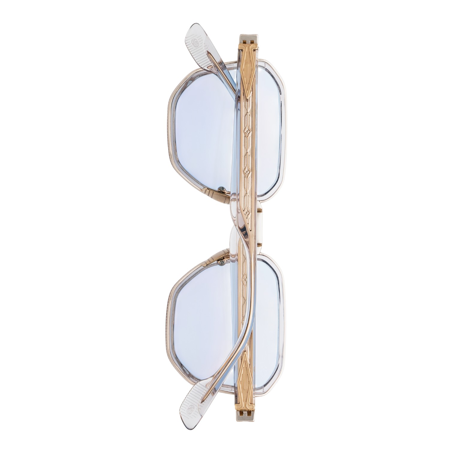 Unique Design Milano The Glowing Şeffaf Altın Unisex Güneş Gözlüğü - Görsel 3