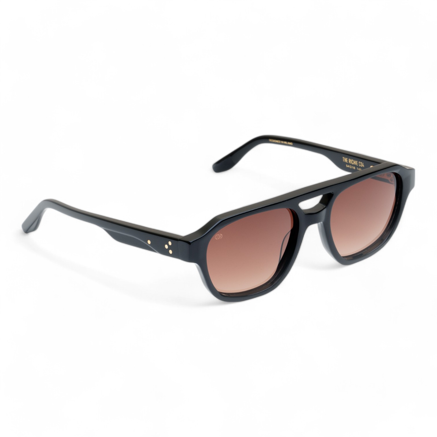 Unique Design Milano The Richie Siyah Unisex Güneş Gözlüğü - Görsel 3