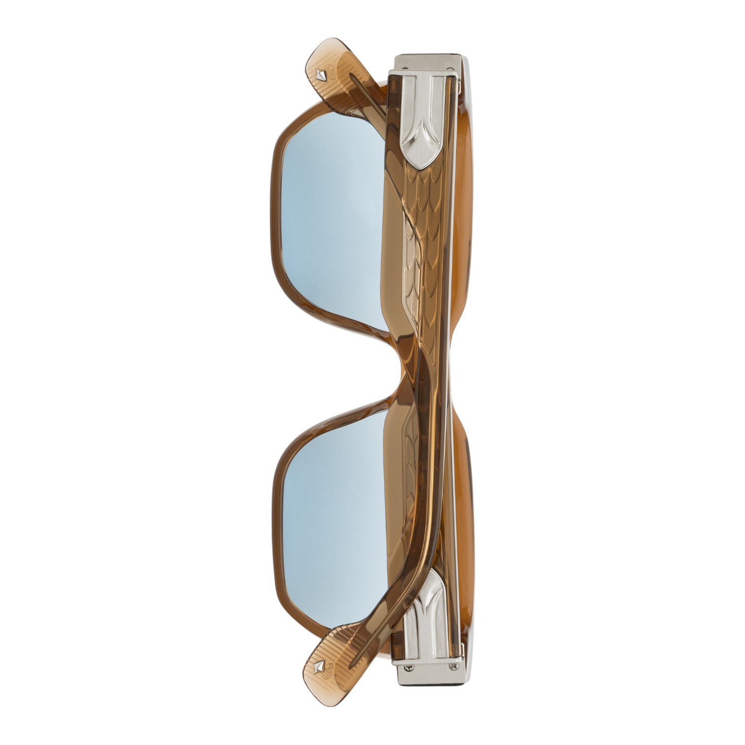 Unique Design Milano The Spark 22k Beyaz Altın Kahverengi Unisex Güneş Gözlüğü - Görsel 3