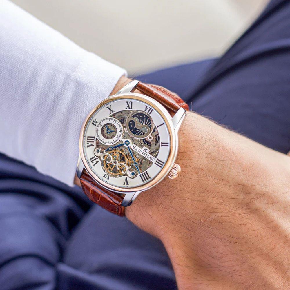 LONGITUDE DUAL TIME ES-8006-08 Otomatik Erkek Kol Saati - Görsel 4