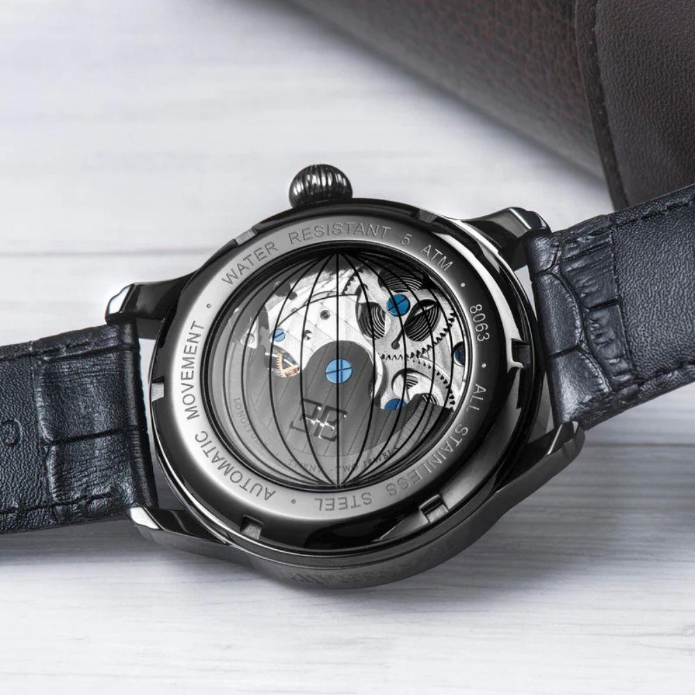 LONGITUDE SHADOW DUAL TIME ES-8063-01 Otomatik Erkek Kol Saati - Görsel 2