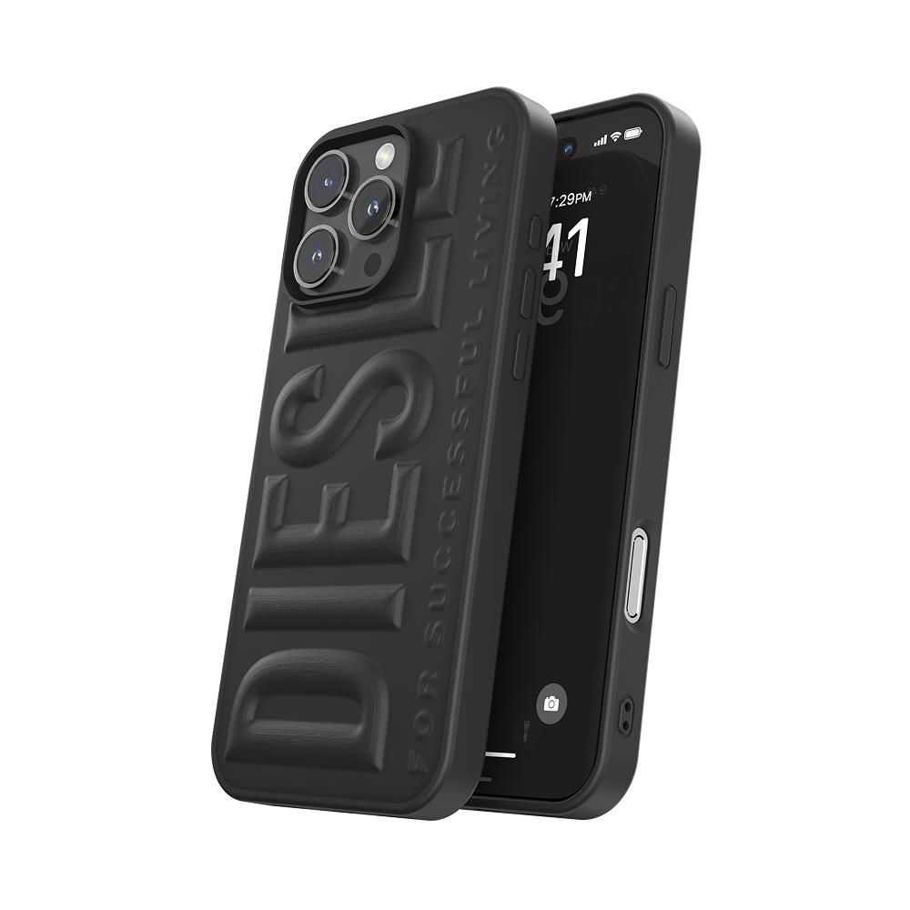 Diesel iPhone 16 Pro Max Kılıf - 3D Biscotto Siyah - Görsel 4