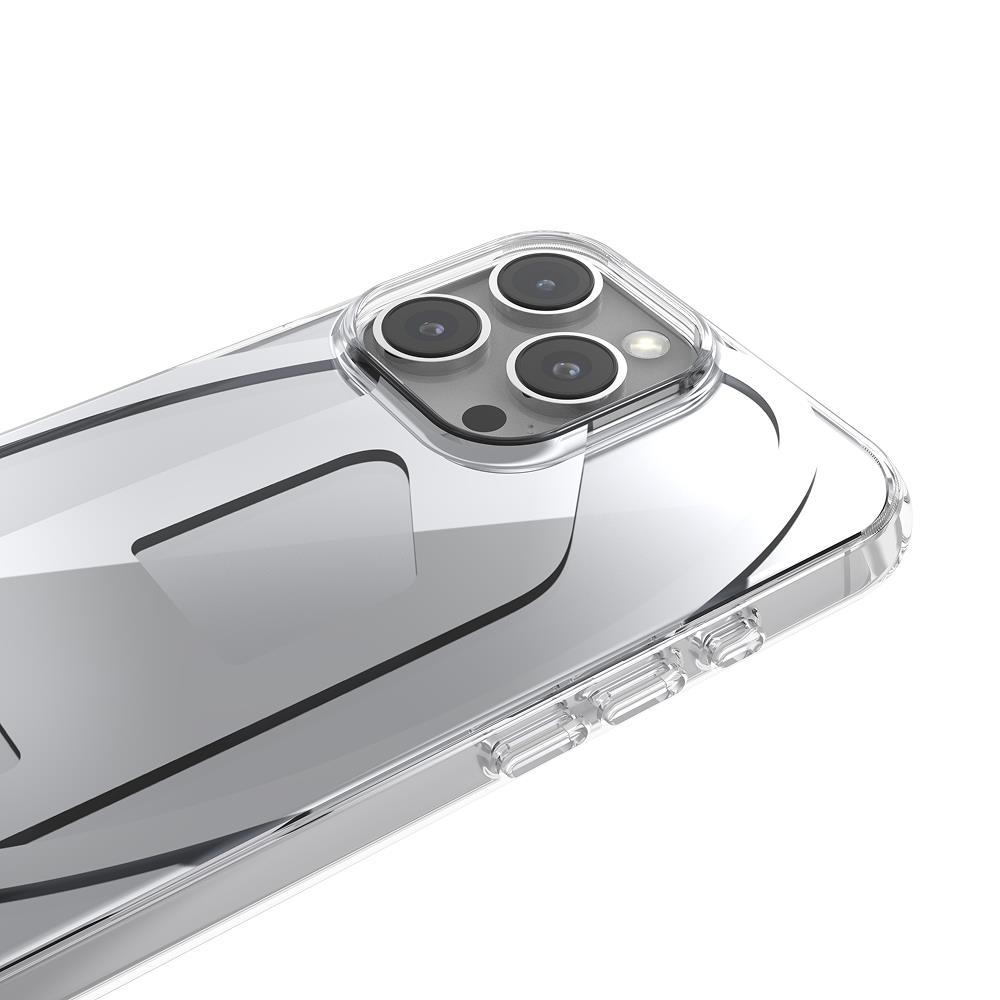 Diesel iPhone 16 Pro Max Kılıf - Oval D Aynalı (Mirror) Gümüş - Görsel 2