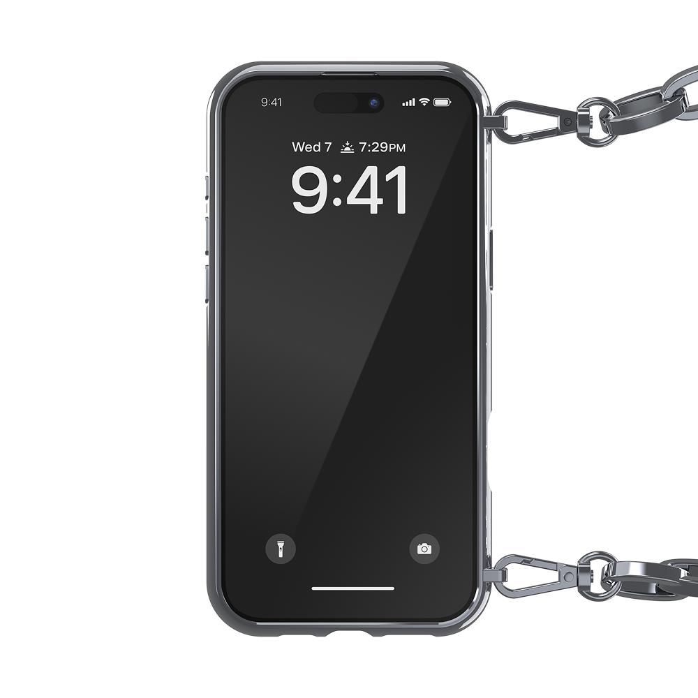 Diesel iPhone 16 Pro Max Kılıf - Oval D Parlak Zincirli Gümüş 3 Diesel iPhone 16 Pro Max Kılıf - Oval D Parlak Zincirli Gümüş - Görsel 2