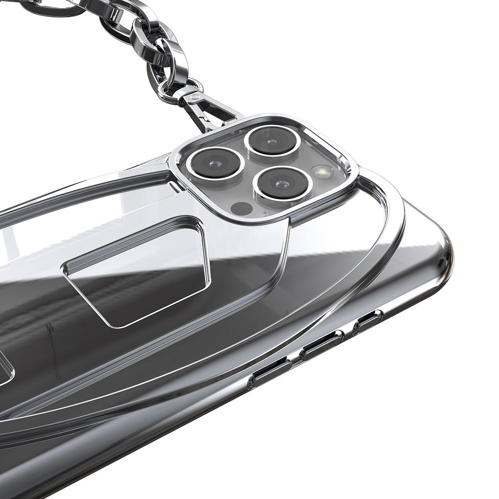 Diesel iPhone 16 Pro Max Kılıf - Oval D Parlak Zincirli Gümüş 5 Diesel iPhone 16 Pro Max Kılıf - Oval D Parlak Zincirli Gümüş - Görsel 3