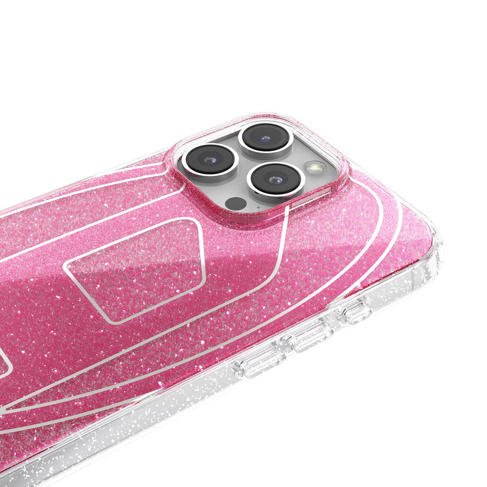 Diesel iPhone 16 Pro Max Kılıf - Oval D Simli (Glitter) Pembe 3 Diesel iPhone 16 Pro Max Kılıf - Oval D Simli (Glitter) Pembe - Görsel 2