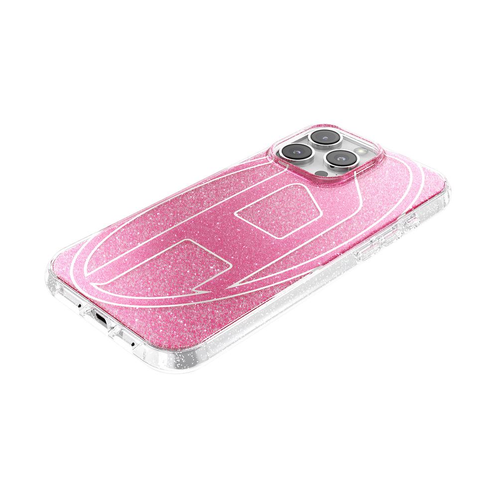 Diesel iPhone 16 Pro Max Kılıf - Oval D Simli (Glitter) Pembe 7 Diesel iPhone 16 Pro Max Kılıf - Oval D Simli (Glitter) Pembe - Görsel 4