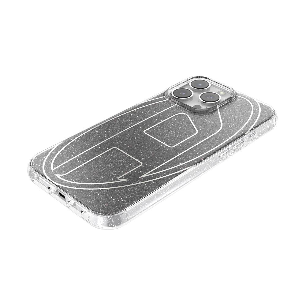 Diesel iPhone 16 Pro Max Kılıf - Oval D Simli (Glitter) Siyah - Görsel 5
