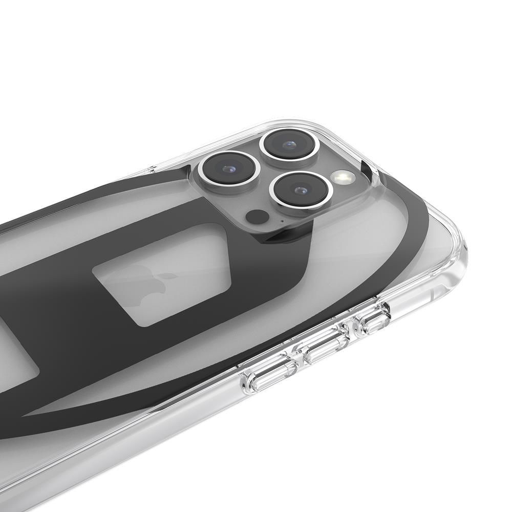 Diesel iPhone 16 Pro Kılıf - Oval D Mirror Şeffaf Siyah - Görsel 3