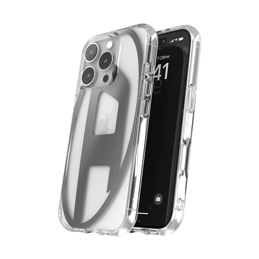 Diesel iPhone 16 Pro Kılıf - Oval D Mirror Şeffaf Siyah - Görsel 4