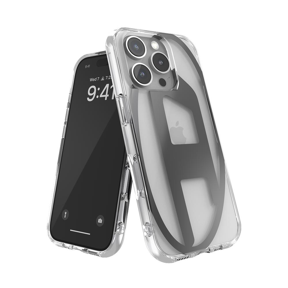 Diesel iPhone 16 Pro Kılıf - Oval D Mirror Şeffaf Siyah - Görsel 5