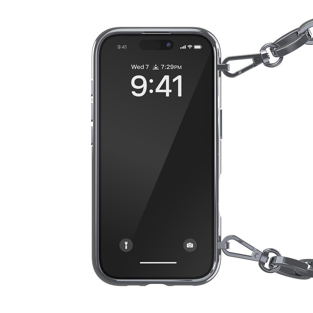 Diesel iPhone 16 Pro Kılıf - Oval D Parlak Zincirli Gümüş 3 Diesel iPhone 16 Pro Kılıf - Oval D Parlak Zincirli Gümüş - Görsel 2