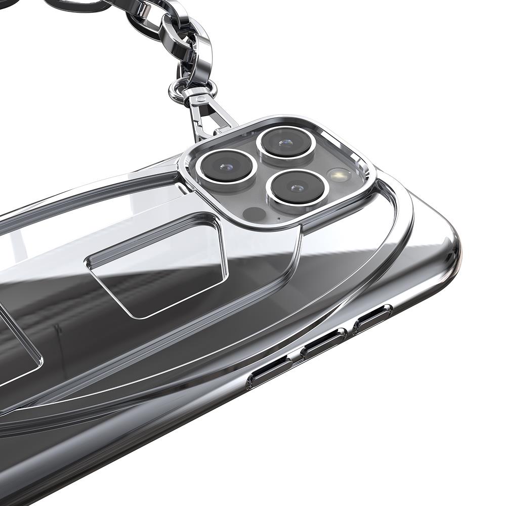Diesel iPhone 16 Pro Kılıf - Oval D Parlak Zincirli Gümüş 5 Diesel iPhone 16 Pro Kılıf - Oval D Parlak Zincirli Gümüş - Görsel 3
