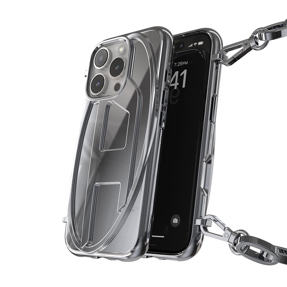 Diesel iPhone 16 Pro Kılıf - Oval D Parlak Zincirli Gümüş 7 Diesel iPhone 16 Pro Kılıf - Oval D Parlak Zincirli Gümüş - Görsel 4