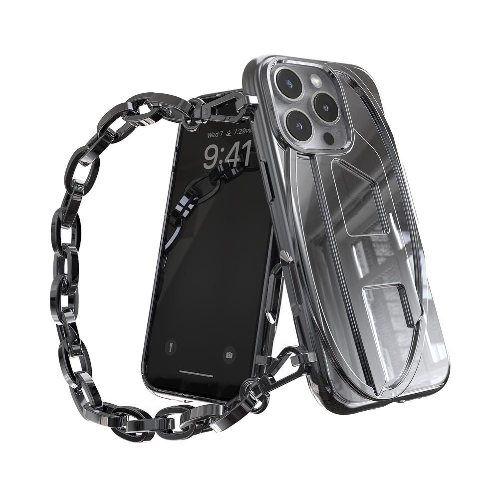 Diesel iPhone 16 Pro Kılıf - Oval D Parlak Zincirli Gümüş 9 Diesel iPhone 16 Pro Kılıf - Oval D Parlak Zincirli Gümüş - Görsel 5