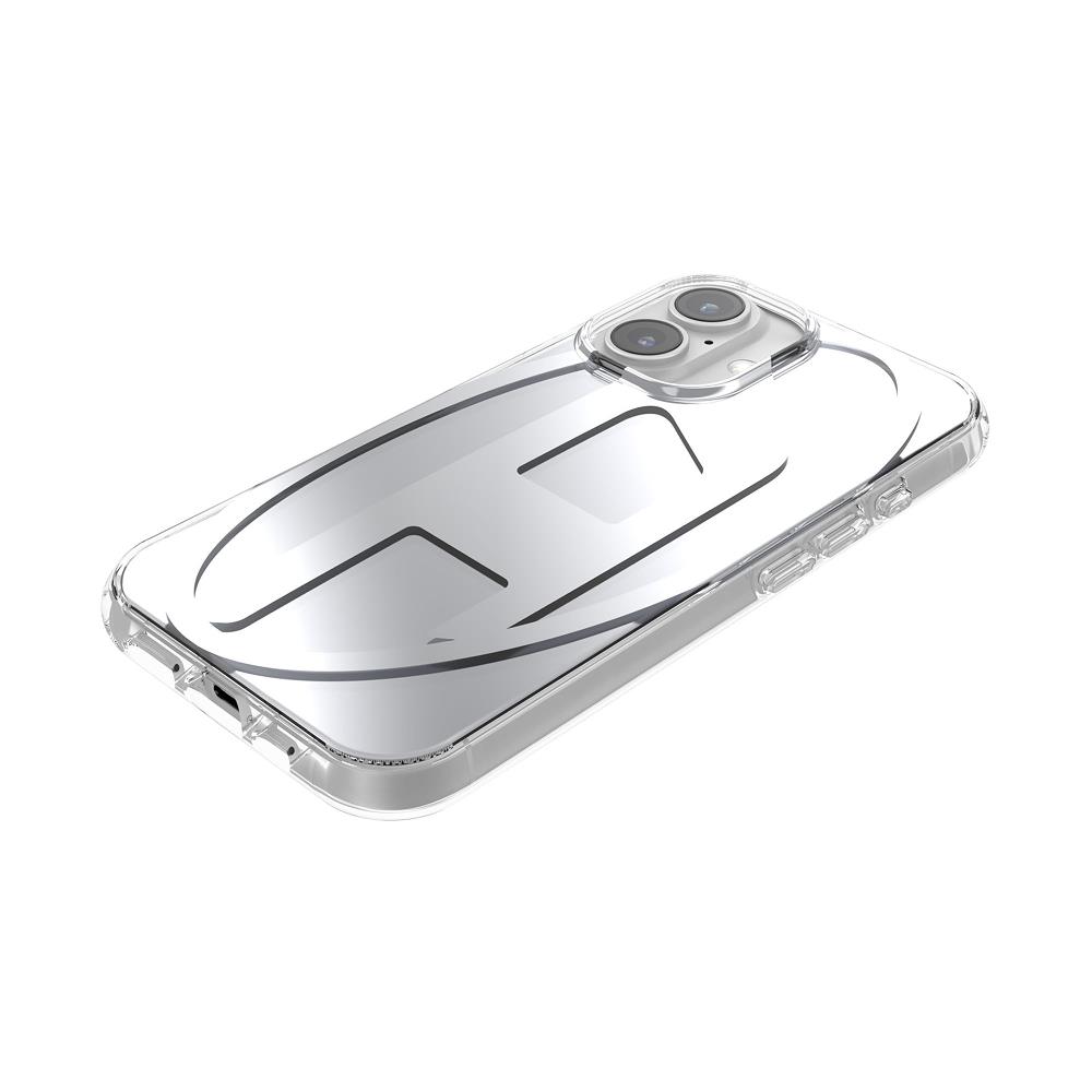 Diesel iPhone 16 Kılıf - Oval D Aynalı (Mirror) Gümüş - Görsel 4