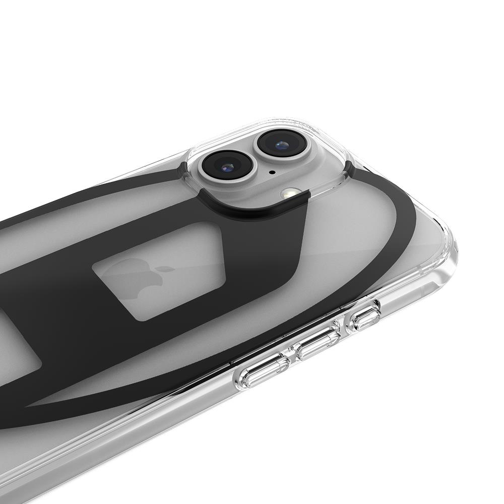 Diesel iPhone 16 Kılıf - Oval D Mirror Şeffaf Siyah - Görsel 3