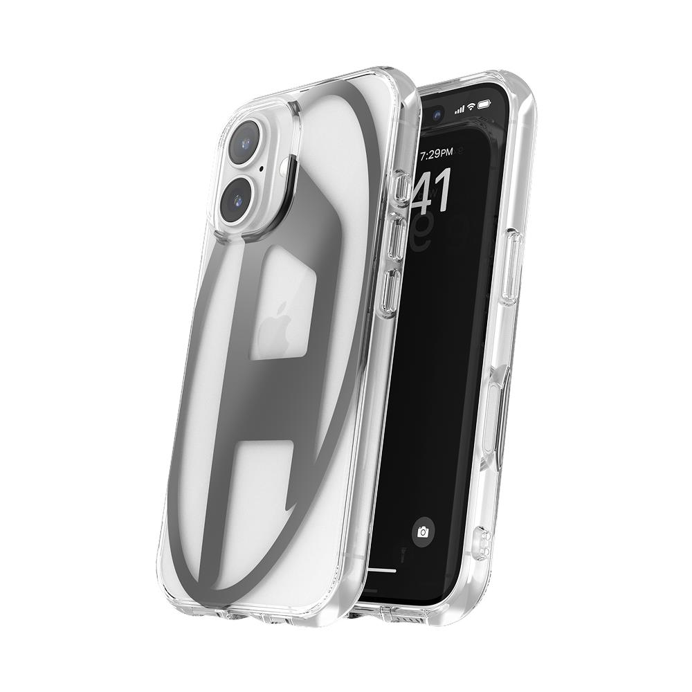 Diesel iPhone 16 Kılıf - Oval D Mirror Şeffaf Siyah - Görsel 4