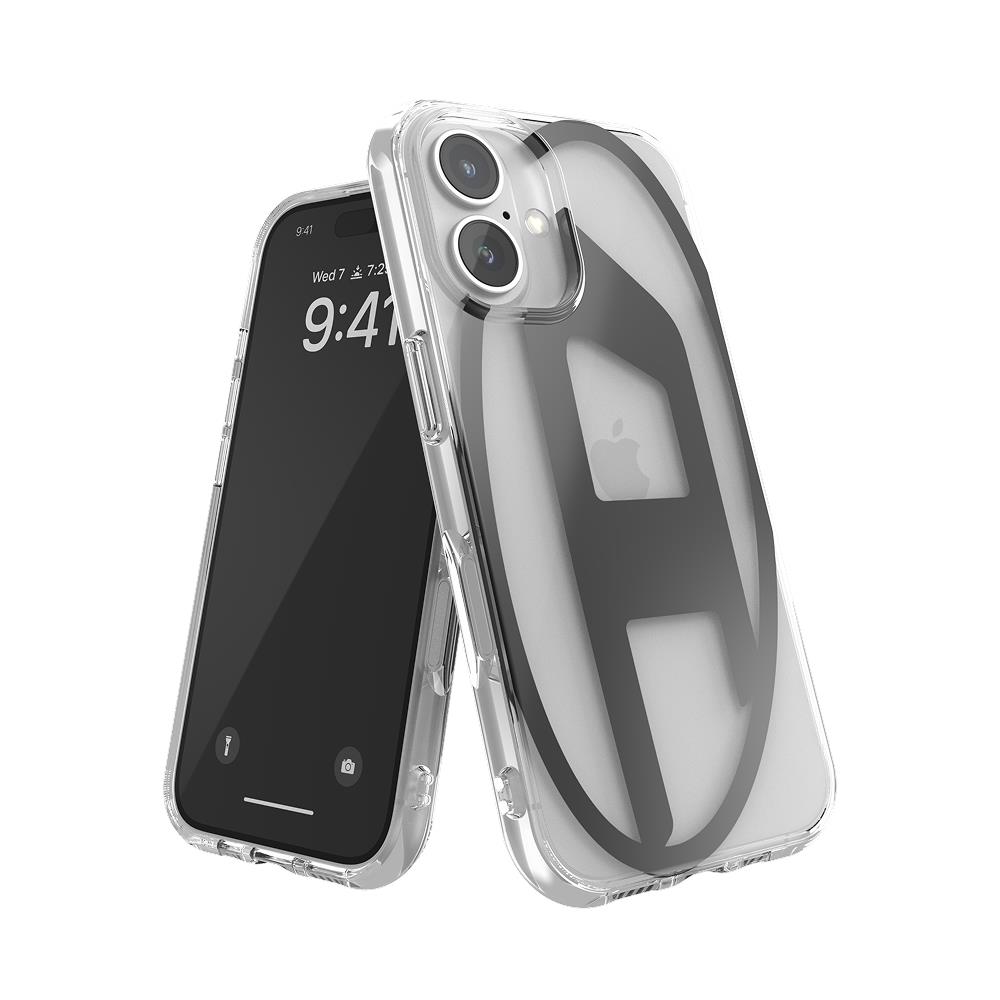 Diesel iPhone 16 Kılıf - Oval D Mirror Şeffaf Siyah - Görsel 5