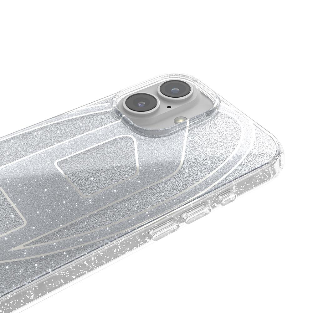 Diesel iPhone 16 Kılıf - Oval D Simli (Glitter) Gümüş 3 Diesel iPhone 16 Kılıf - Oval D Simli (Glitter) Gümüş - Görsel 2