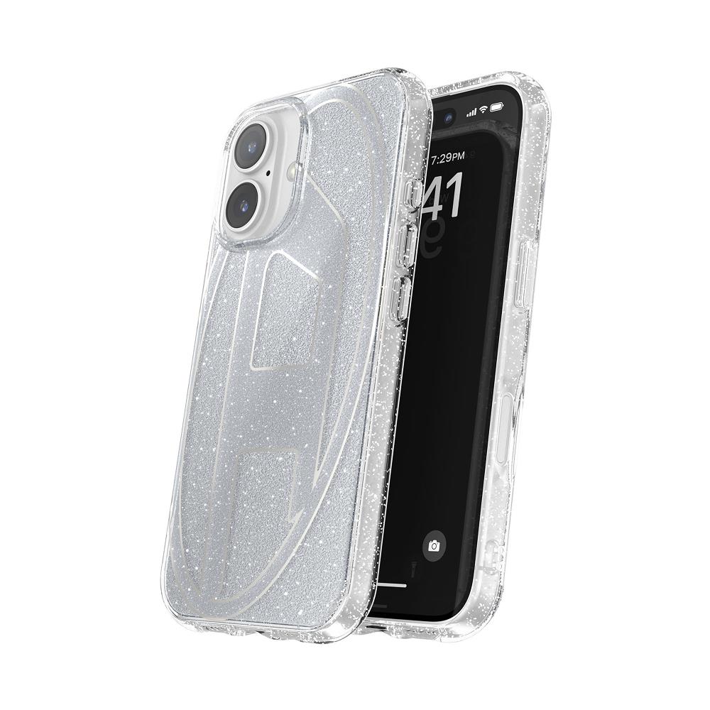 Diesel iPhone 16 Kılıf - Oval D Simli (Glitter) Gümüş 5 Diesel iPhone 16 Kılıf - Oval D Simli (Glitter) Gümüş - Görsel 3