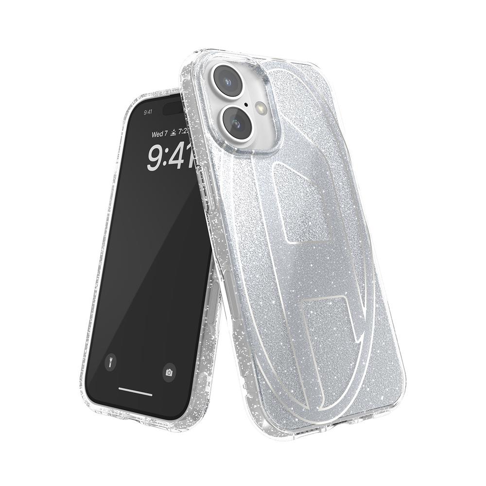 Diesel iPhone 16 Kılıf - Oval D Simli (Glitter) Gümüş 7 Diesel iPhone 16 Kılıf - Oval D Simli (Glitter) Gümüş - Görsel 4