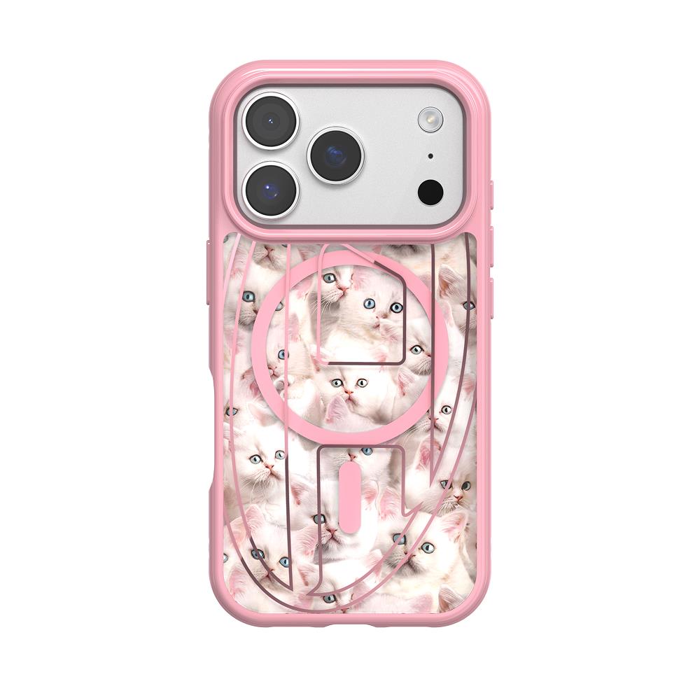 Diesel iPhone 17 Pro Kılıf - Kedi Desenli Pembe - Görsel 2