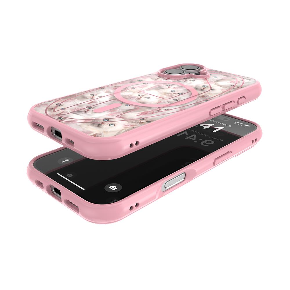Diesel iPhone 17 Kılıf - Kedi Desenli Pembe - Görsel 2