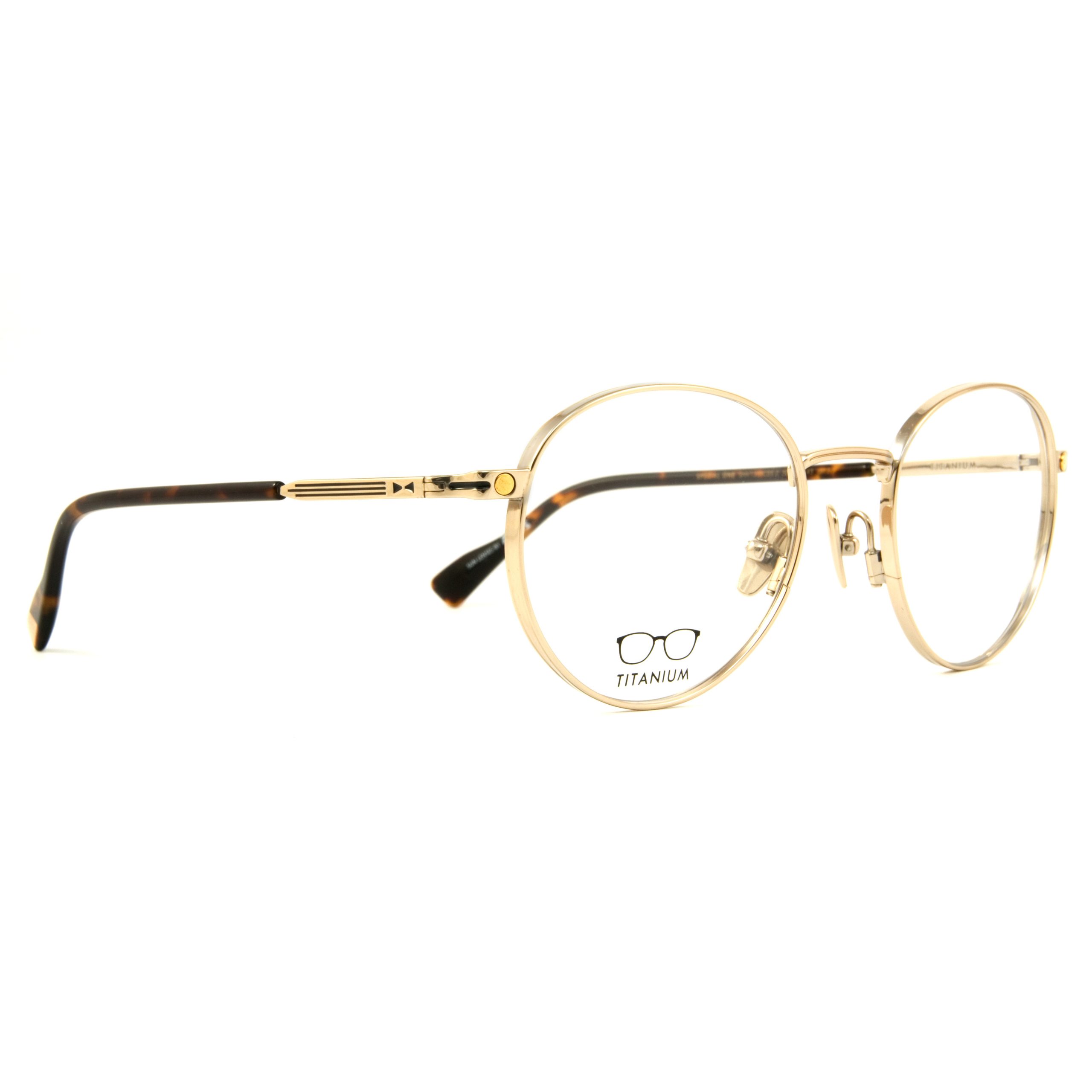 Snob Milano Special One Altın Leopar Titanyum Unisex Optik / Güneş Gözlüğü - Görsel 2