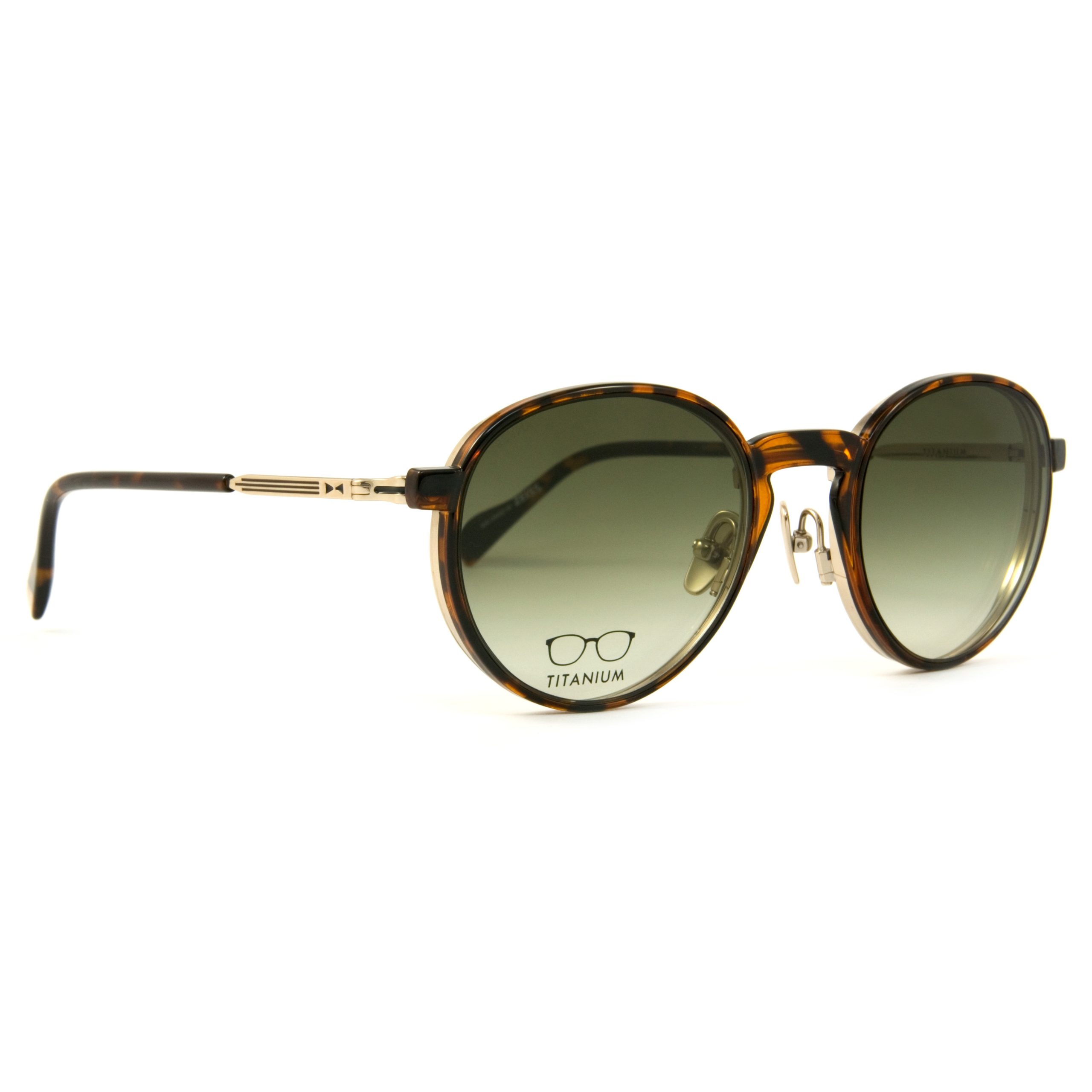 Snob Milano Special One Altın Leopar Titanyum Unisex Optik / Güneş Gözlüğü - Görsel 4