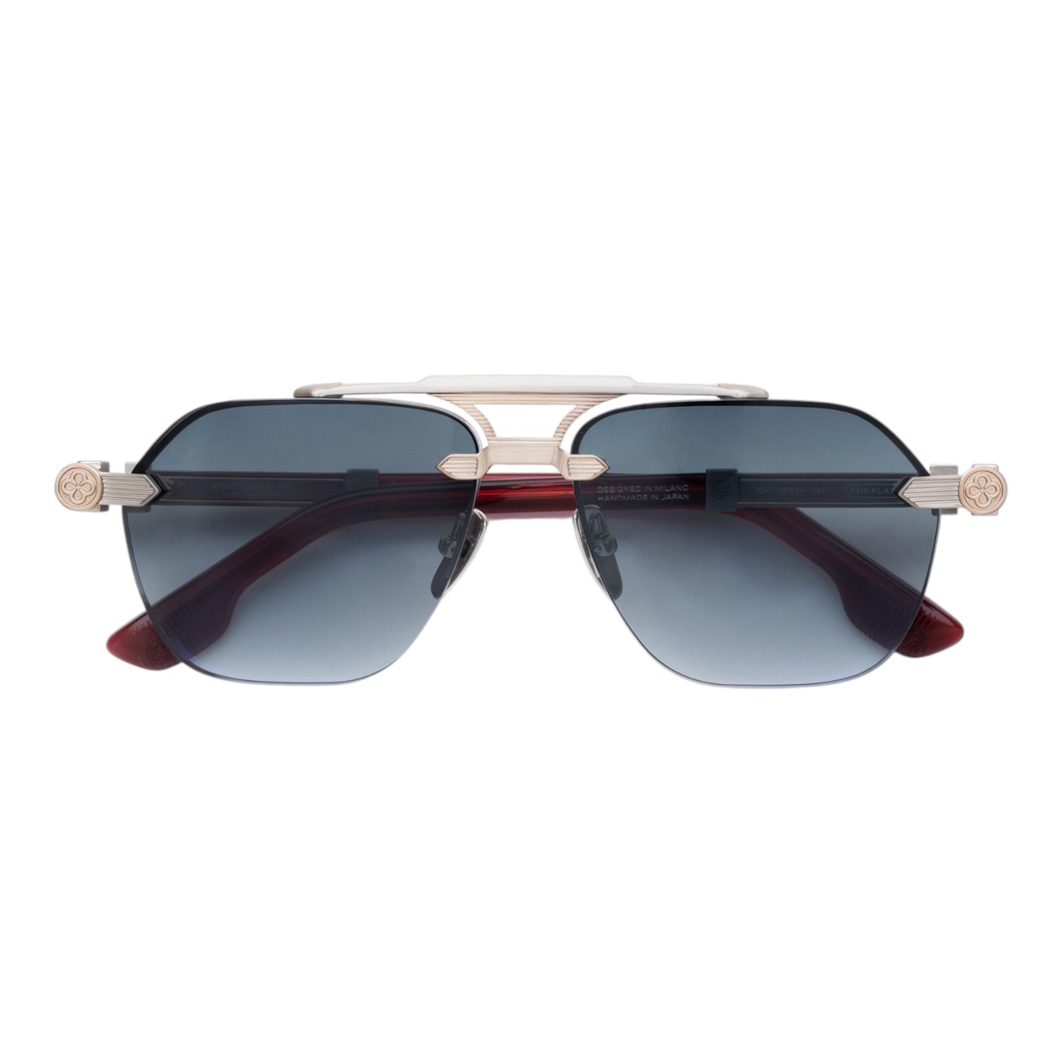 Unique Design Milano The Flare  22K Altın Kırmızı Unisex Güneş Gözlüğü