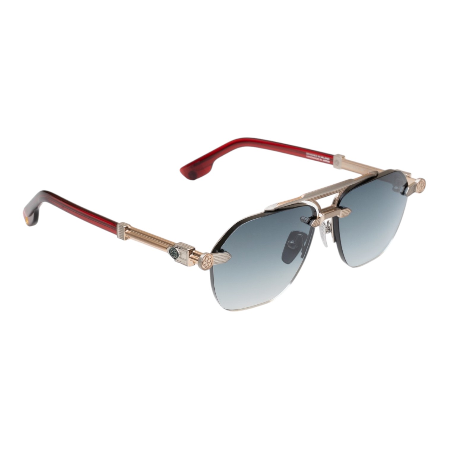 Unique Design Milano The Flare  22K Altın Kırmızı Unisex Güneş Gözlüğü - Görsel 2