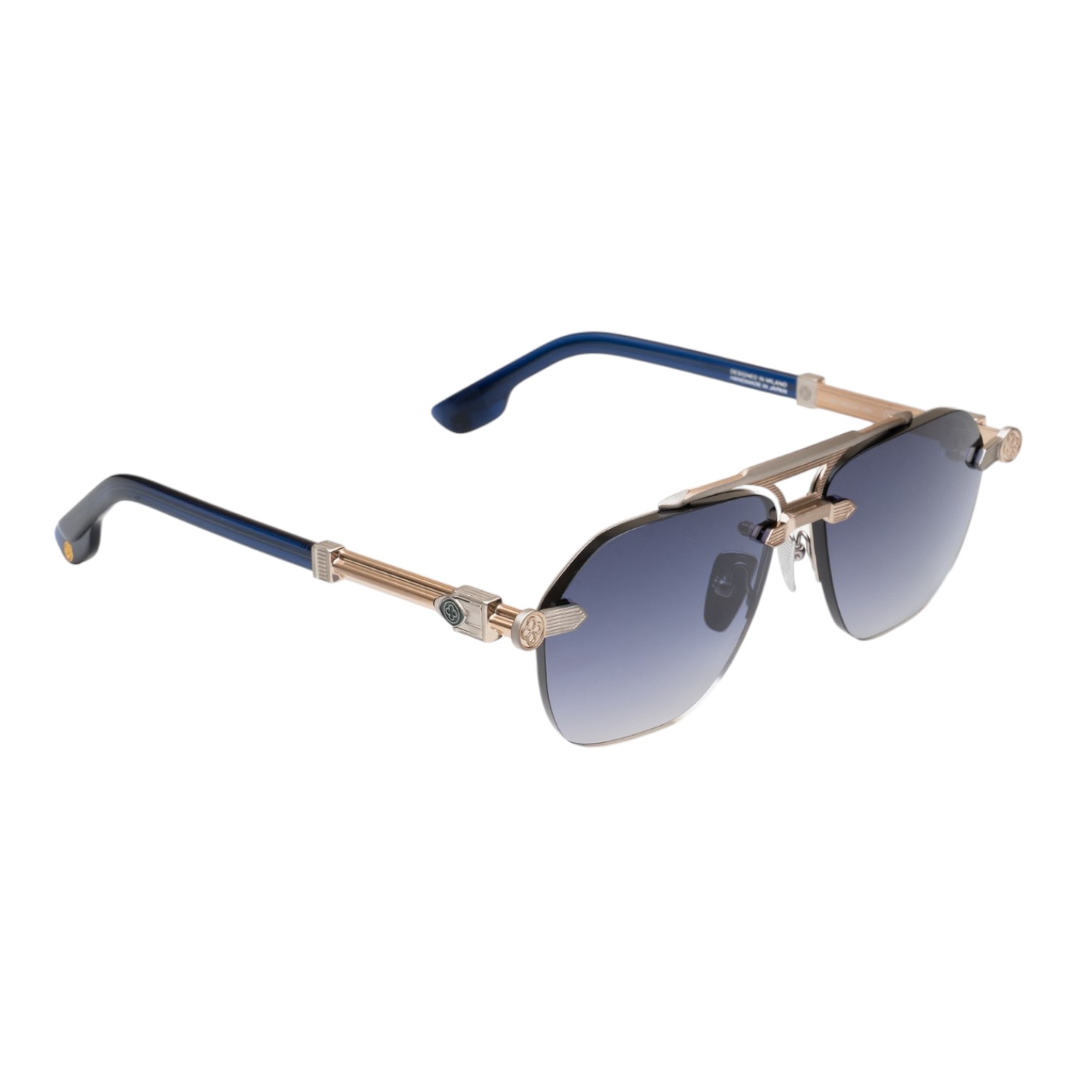 Unique Design Milano The Flare 22K Altın Lacivert Unisex Güneş Gözlüğü 3 Unique Design Milano The Flare 22K Altın Lacivert Unisex Güneş Gözlüğü - Görsel 2