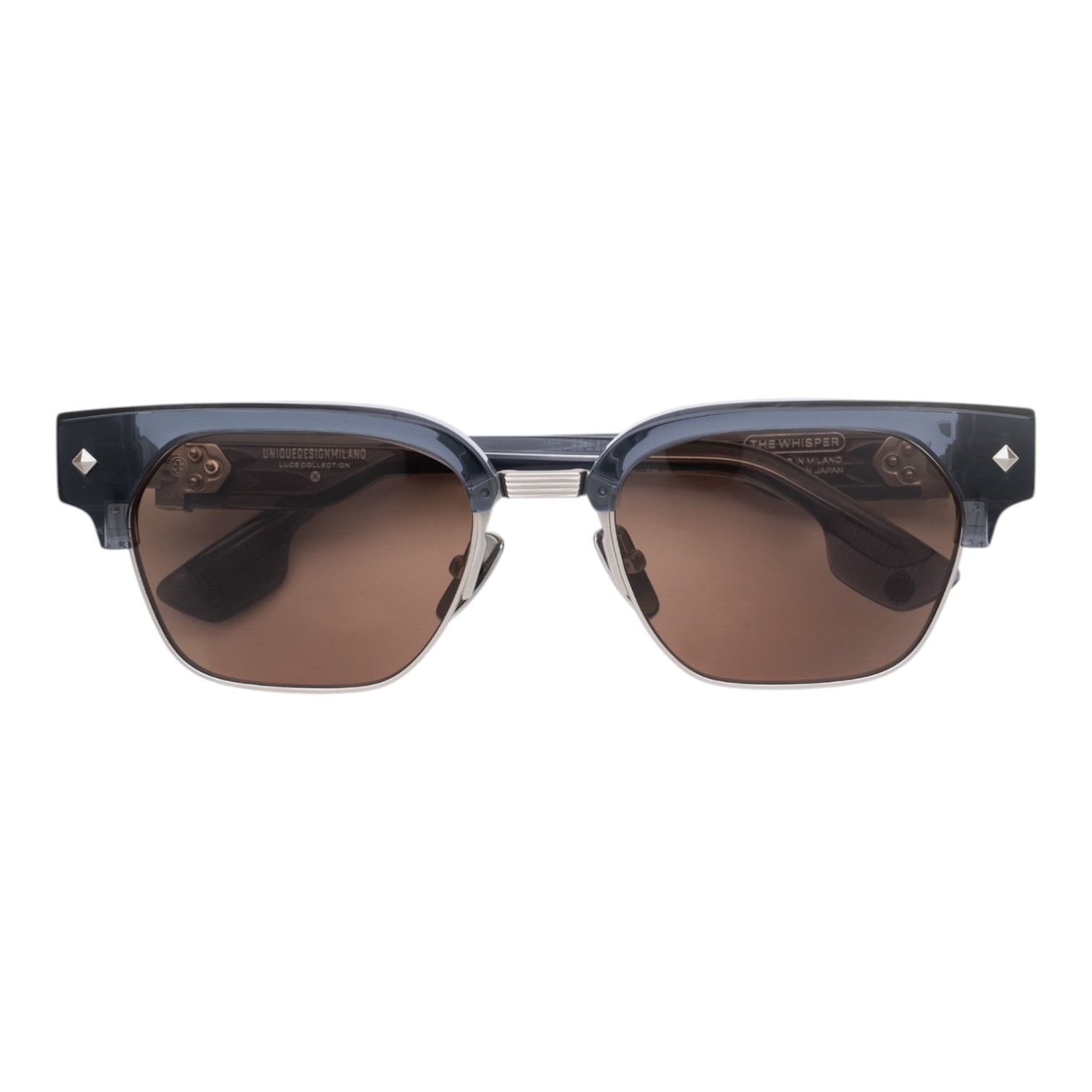 Unique Design Milano The Whisper  22K Beyaz Altın Füme Unisex Güneş Gözlüğü