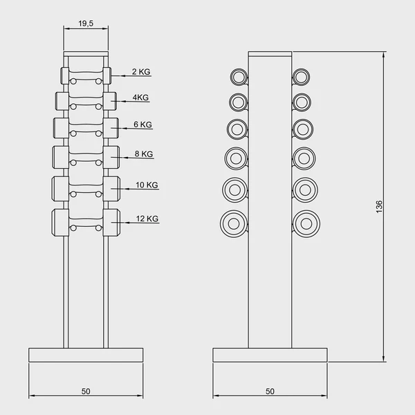 Dumbbell Set Vertical Stand 11 Dumbbell Set Vertical Stand - Görsel 6